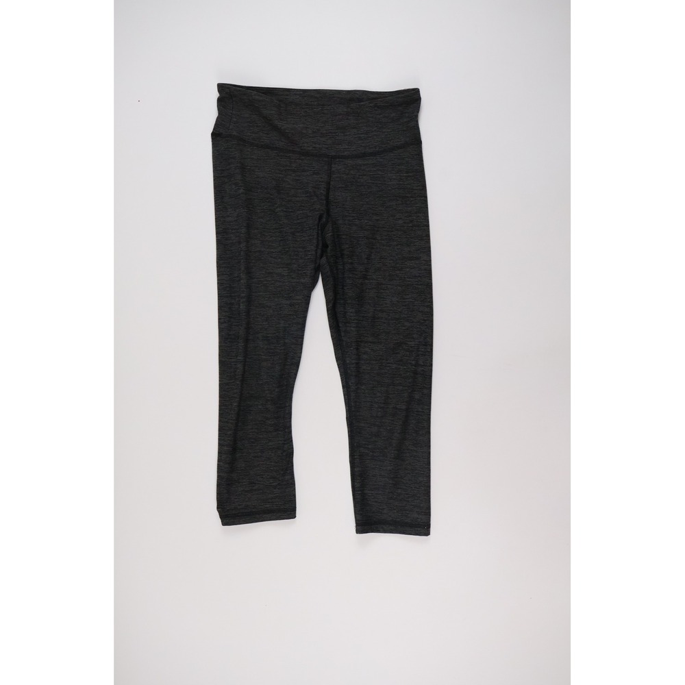 Spalding Leggings Capri Space Dye Gray Medium Athletic Yoga Pants